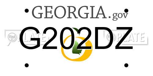 G202DZ Georgia License Plate