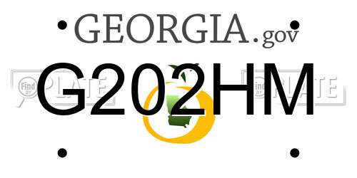 G202HM Georgia License Plate