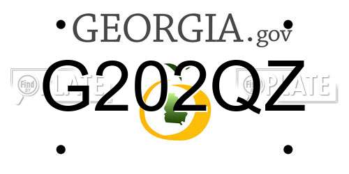 G202QZ Georgia License Plate