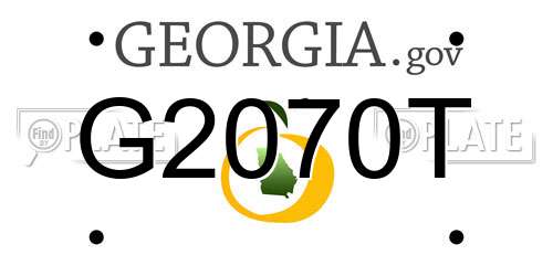 G2070T Georgia License Plate