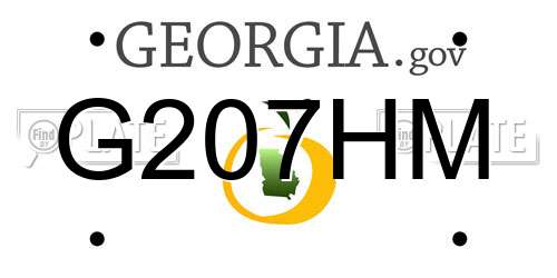 G207HM Georgia License Plate