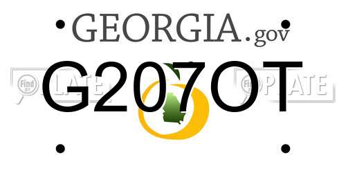 G207OT Georgia License Plate