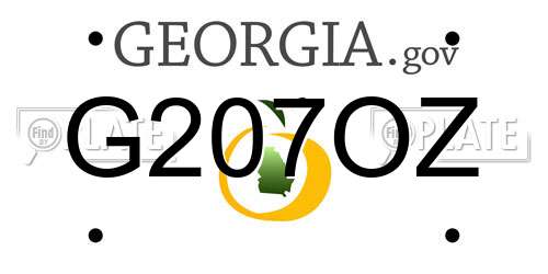 G207OZ Georgia License Plate