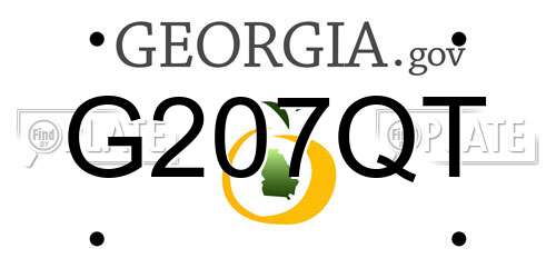G207QT Georgia License Plate