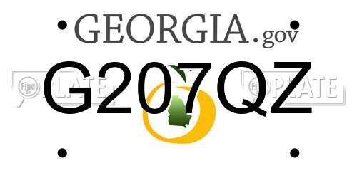 G207QZ Georgia License Plate