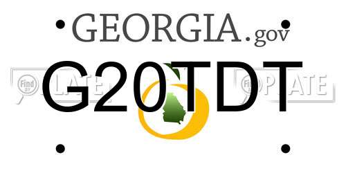 G20TDT Georgia License Plate