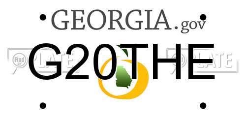 G20THE Georgia License Plate