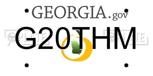 G20THM Georgia License Plate