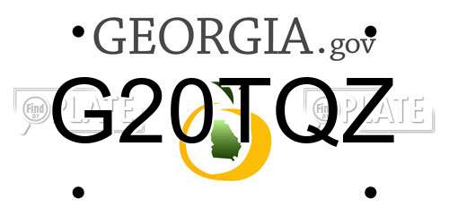 G20TQZ Georgia License Plate