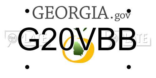 G20VBB Georgia License Plate