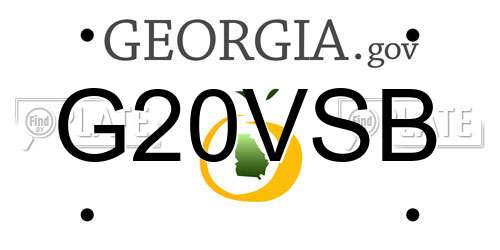 G20VSB Georgia License Plate