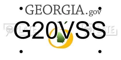 G20VSS Georgia License Plate