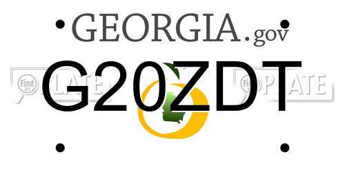 G20ZDT Georgia License Plate