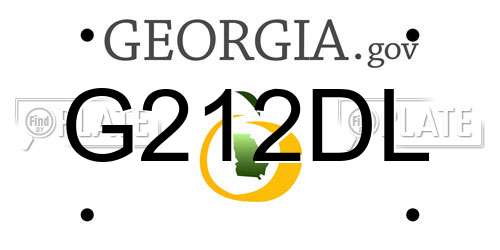 G212DL Georgia License Plate
