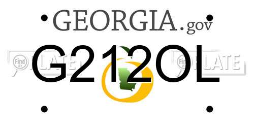 G212OL Georgia License Plate