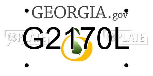 G2170L Georgia License Plate