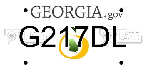 G217DL Georgia License Plate