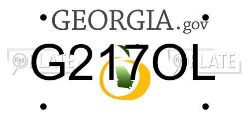 G217OL Georgia License Plate