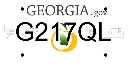 G217QL Georgia License Plate