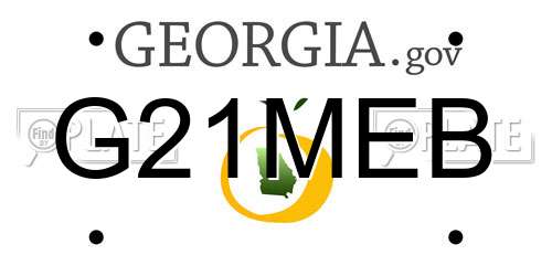 G21MEB Georgia License Plate