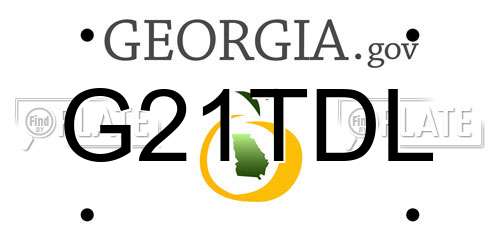 G21TDL Georgia License Plate