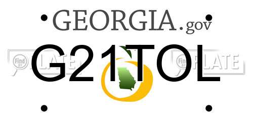 G21TOL Georgia License Plate