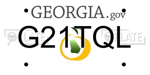 G21TQL Georgia License Plate