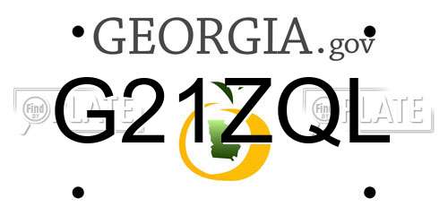 G21ZQL Georgia License Plate