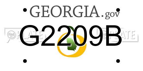 G2209B Georgia License Plate