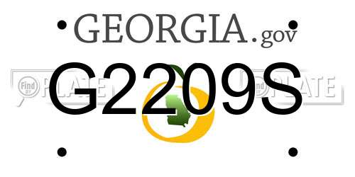 G2209S Georgia License Plate
