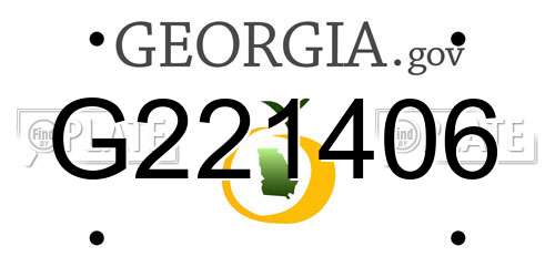 G221406 Georgia License Plate