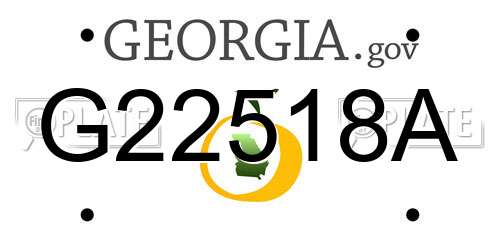 G22518A Georgia License Plate