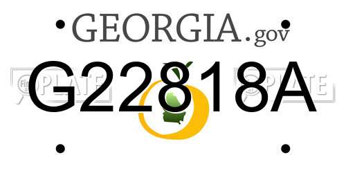 G22818A Georgia License Plate