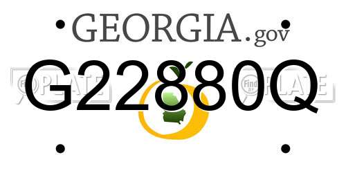 G22880Q Georgia License Plate