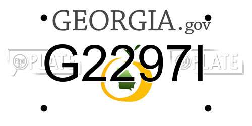 G2297I Georgia License Plate