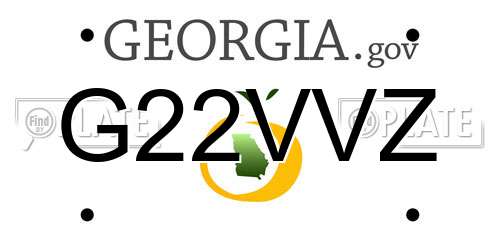 G22VVZ Georgia License Plate