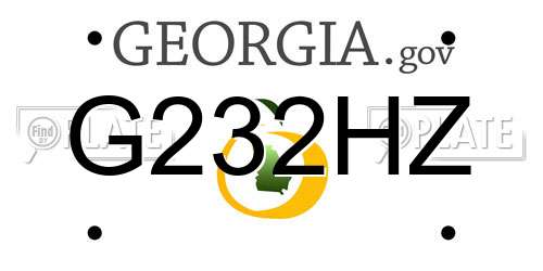G232HZ Georgia License Plate