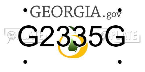 G2335G Georgia License Plate