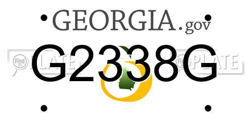G2338G Georgia License Plate