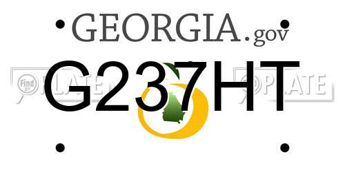 G237HT Georgia License Plate