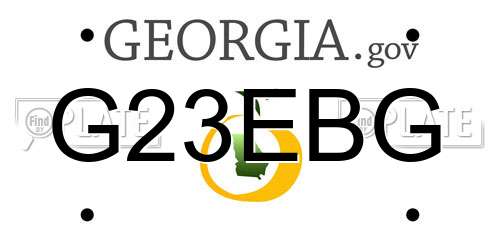 G23EBG Georgia License Plate