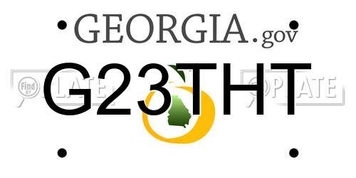 G23THT Georgia License Plate