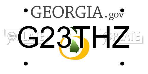 G23THZ Georgia License Plate