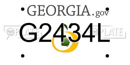 G2434L Georgia License Plate