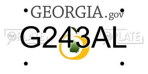 G243AL Georgia License Plate