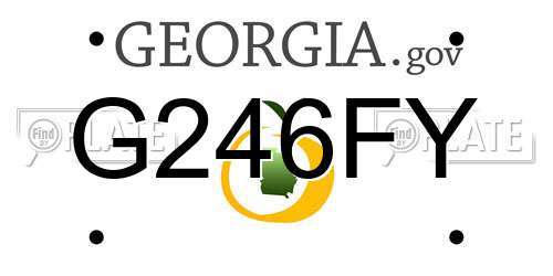 G246FY Georgia License Plate
