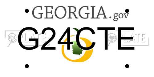 G24CTE Georgia License Plate