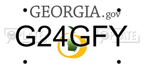 G24GFY Georgia License Plate