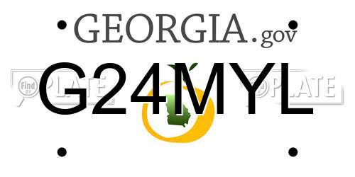 G24MYL Georgia License Plate