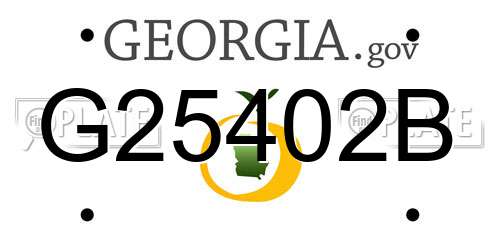 G25402B Georgia License Plate